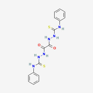 molecular formula C16H16N6O2S2 B3051377 N-(((Phenylamino)thioxomethyl)amino)-N'-(((phenylamino)thioxomethyl)amino)ethane-1,2-diamide CAS No. 33371-71-0