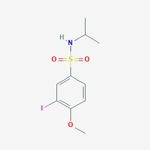 molecular formula C10H14INO3S B305142 3-iodo-N-isopropyl-4-methoxybenzenesulfonamide 