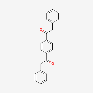 molecular formula C22H18O2 B3051427 2-Phenyl-1-[4-(2-phenylacetyl)phenyl]ethanone CAS No. 3363-92-6