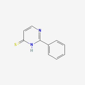molecular formula C10H8N2S B3051428 2-苯基嘧啶-4-硫醇 CAS No. 33630-21-6