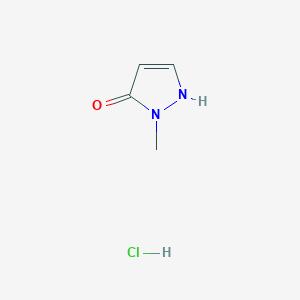 molecular formula C4H7ClN2O B3051429 1-甲基-1H-吡唑-5-醇盐酸盐 CAS No. 33641-16-6