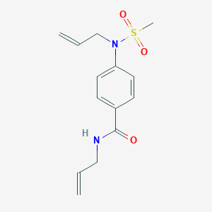 molecular formula C14H18N2O3S B305143 N-allyl-4-[allyl(methylsulfonyl)amino]benzamide 