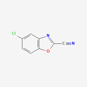 molecular formula C8H3ClN2O B3051431 5-Chlorobenzo[d]oxazole-2-carbonitrile CAS No. 33652-89-0