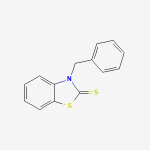molecular formula C14H11NS2 B3051436 2(3H)-Benzothiazolethione, 3-(phenylmethyl)- CAS No. 33682-61-0