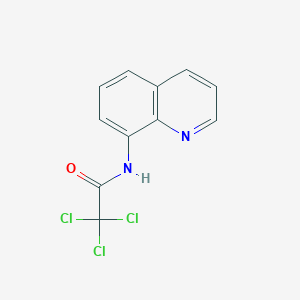 molecular formula C11H7Cl3N2O B3051445 2,2,2-Trichloro-N-(quinolin-8-YL)acetamide CAS No. 33757-45-8