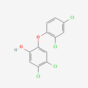 molecular formula C12H6Cl4O2 B3051452 Phenol, 4,5-dichloro-2-(2,4-dichlorophenoxy)- CAS No. 3380-44-7