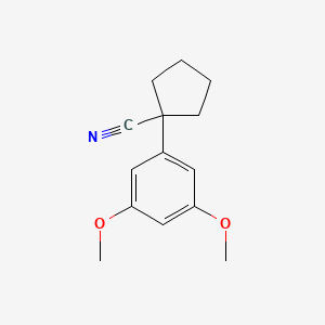molecular formula C14H17NO2 B3051469 1-(3,5-Dimethoxyphenyl)cyclopentanecarbonitrile CAS No. 339094-26-7