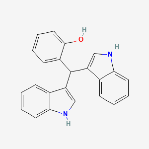 molecular formula C23H18N2O B3051473 2-(di(1H-Indol-3-yl)methyl)phenol CAS No. 33948-97-9