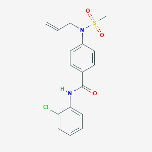 molecular formula C17H17ClN2O3S B305148 4-[allyl(methylsulfonyl)amino]-N-(2-chlorophenyl)benzamide 