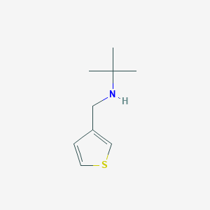 molecular formula C9H15NS B3051491 2-methyl-N-(thiophen-3-ylmethyl)propan-2-amine CAS No. 341008-35-3
