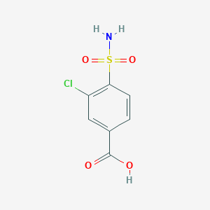molecular formula C7H6ClNO4S B3051516 3-Chloro-4-sulfamoylbenzoic acid CAS No. 34263-53-1