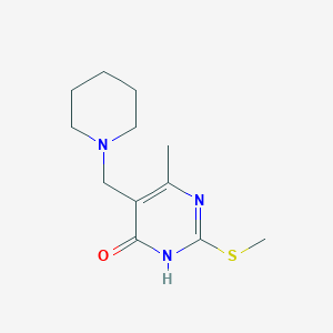 6-Methyl-2-methylsulfanyl-5-piperidin-1-ylmethyl-pyrimidin-4-ol