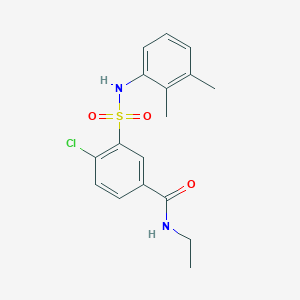 molecular formula C17H19ClN2O3S B305155 4-chloro-3-[(2,3-dimethylphenyl)sulfamoyl]-N-ethylbenzamide 