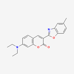 molecular formula C21H20N2O3 B3051551 7-(二乙氨基)-3-(5-甲基苯并恶唑-2-基)-2-苯并吡喃酮 CAS No. 34564-13-1
