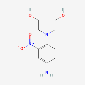 molecular formula C10H15N3O4 B3051554 Ethanol, 2,2'-[(4-amino-2-nitrophenyl)imino]bis- CAS No. 34572-45-7