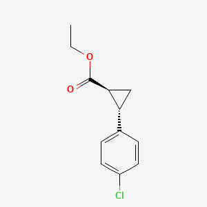 Cyclopropanecarboxylic acid, 2-(4-chlorophenyl)-, ethyl ester, (1S,2S)-