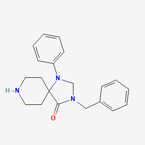 molecular formula C20H23N3O B3051559 3-Benzyl-1-phenyl-1,3,8-triazaspiro[4.5]decan-4-one CAS No. 345963-02-2