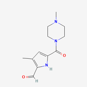 3-methyl-5-(4-methylpiperazine-1-carbonyl)-1H-pyrrole-2-carbaldehyde