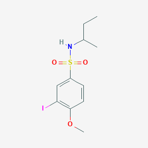 molecular formula C11H16INO3S B305158 N-(sec-butyl)-3-iodo-4-methoxybenzenesulfonamide 