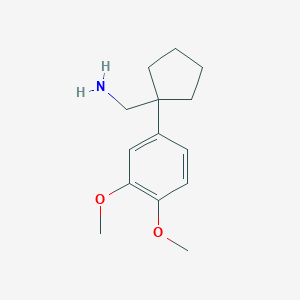 molecular formula C14H21NO2 B3051600 1-(3,4-Dimethoxyphenyl)cyclopentanemethanamine CAS No. 34975-23-0