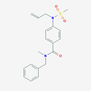 molecular formula C19H22N2O3S B305161 4-[allyl(methylsulfonyl)amino]-N-benzyl-N-methylbenzamide 