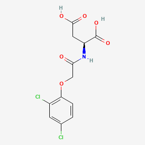 molecular formula C12H11Cl2NO6 B3051627 Aspartic acid, N-((2,4-dichlorophenoxy)acetyl)-, L- CAS No. 35144-55-9