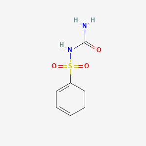 molecular formula C7H8N2O3S B3051641 N-(Aminocarbonyl)benzenesulphonamide CAS No. 35207-08-0