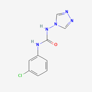 molecular formula C9H8ClN5O B3051642 1-(3-chlorophenyl)-3-(4H-1,2,4-triazol-4-yl)urea CAS No. 35224-67-0