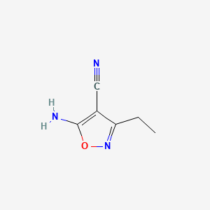molecular formula C6H7N3O B3051648 5-氨基-3-乙基-4-异恶唑腈 CAS No. 35261-00-8