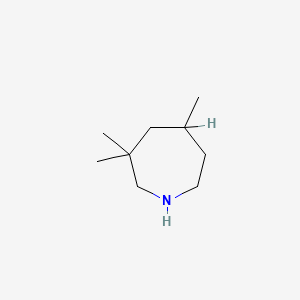 molecular formula C9H19N B3051693 1H-Azepine, hexahydro-3,3,5-trimethyl- CAS No. 35466-89-8