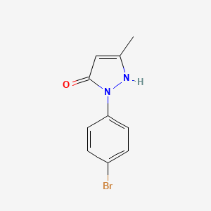 molecular formula C10H9BrN2O B3051698 2-(4-bromophenyl)-5-methyl-1H-pyrazol-3-one CAS No. 35496-21-0