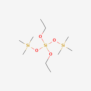 molecular formula C10H28O4Si3 B3051713 双(三甲基甲硅烷基)二乙基硅酸酯 CAS No. 3555-45-1
