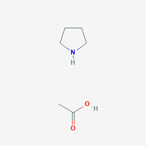 molecular formula C6H13NO2 B3051715 吡咯烷，乙酸盐 CAS No. 35574-23-3