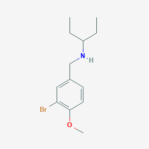 N-[(3-bromo-4-methoxyphenyl)methyl]pentan-3-amine