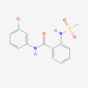 molecular formula C14H13BrN2O3S B305172 N-(3-bromophenyl)-2-[(methylsulfonyl)amino]benzamide 