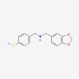 (1,3-Benzodioxol-5-ylmethyl)[4-(methylthio)benzyl]amine