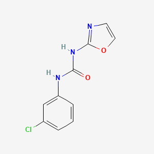 molecular formula C10H8ClN3O2 B3051729 脲，1-(间氯苯基)-3-(2-恶唑基)- CAS No. 35629-49-3