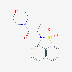 molecular formula C17H18N2O4S B305173 2-[1-methyl-2-(4-morpholinyl)-2-oxoethyl]-2H-naphtho[1,8-cd]isothiazole 1,1-dioxide 
