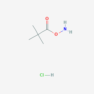 molecular formula C5H12ClNO2 B3051736 Hydroxylamine, O-(2,2-dimethyl-1-oxopropyl)-, hydrochloride CAS No. 35657-35-3