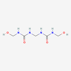 molecular formula C5H12N4O4 B3051740 3-(Hydroxymethyl)-1-({[(hydroxymethyl)carbamoyl]amino}methyl)urea CAS No. 35695-99-9