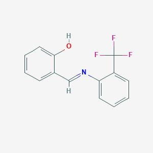 molecular formula C14H10F3NO B3051743 2-({[2-(Trifluoromethyl)phenyl]imino}methyl)phenol CAS No. 35717-67-0