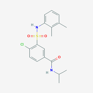 molecular formula C18H21ClN2O3S B305176 4-chloro-3-[(2,3-dimethylanilino)sulfonyl]-N-isopropylbenzamide 