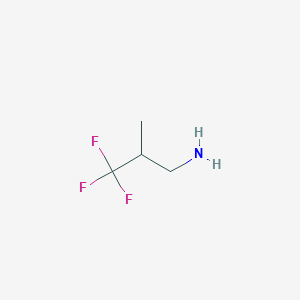 molecular formula C4H8F3N B3051765 3,3,3-Trifluoro-2-methylpropan-1-amine CAS No. 359-42-2
