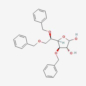 molecular formula C27H30O6 B3051775 3,4,6-Tri-O-benzyl-D-glucofuranose CAS No. 35958-64-6