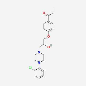 1-(4-(3-(4-(2-Chlorophenyl)piperazin-1-yl)-2-hydroxypropoxy)phenyl)propan-1-one