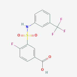 4-fluoro-3-[[3-(trifluoromethyl)phenyl]sulfamoyl]benzoic Acid