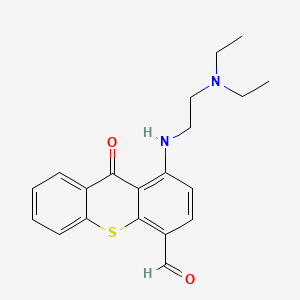 molecular formula C20H22N2O2S B3051802 9H-Thioxanthene-4-carboxaldehyde, 1-[[2-(diethylamino)ethyl]amino]-9-oxo- CAS No. 3613-13-6