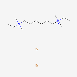 molecular formula C14H34Br2N2 B3051806 Ammonium, hexamethylenebis(dimethylethyl-, dibromide CAS No. 3614-32-2