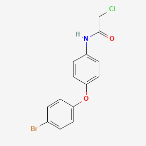 molecular formula C14H11BrClNO2 B3051810 N-[4-(4-bromophenoxy)phenyl]-2-chloroacetamide CAS No. 36160-96-0