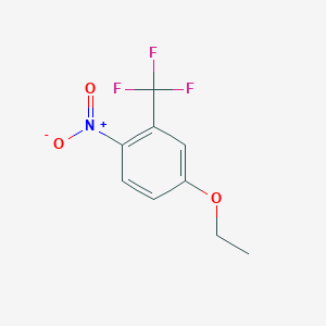 molecular formula C9H8F3NO3 B3051829 4-Ethoxy-1-nitro-2-(trifluoromethyl)benzene CAS No. 363-96-2